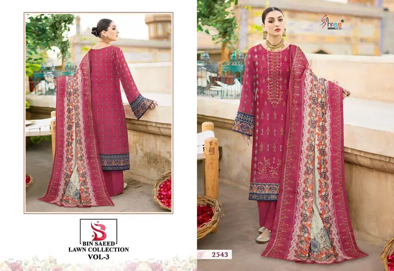 Shree Bin Saeed Lawn Collection Vol 3 Wholesale Pakistani Suits